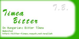 timea bitter business card