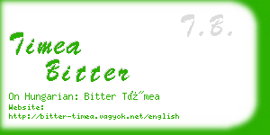 timea bitter business card